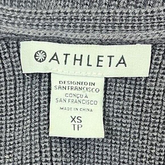 Athleta Hanover Refined V-Neck Pullover Sweater Dusk Violet Merino Wool Size XS - Picture 7 of 8